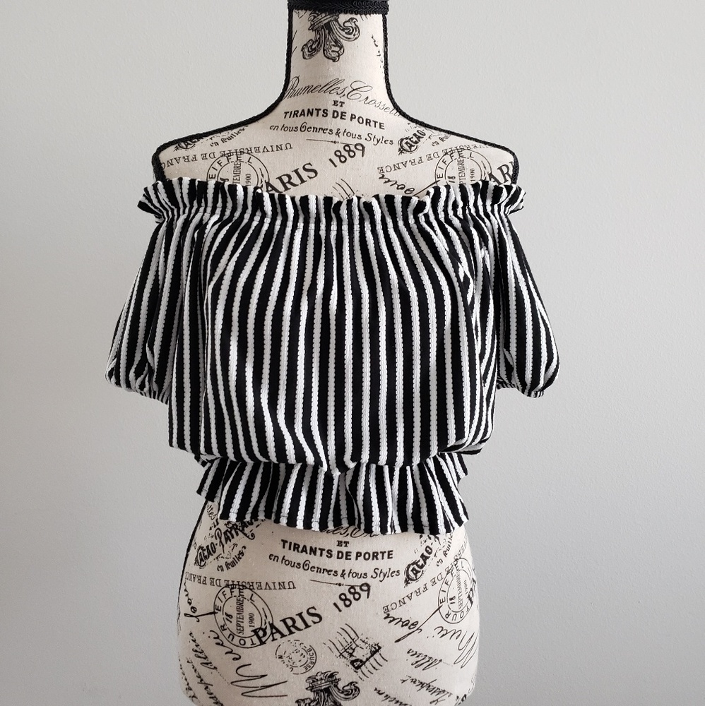 H&M stripe crop top